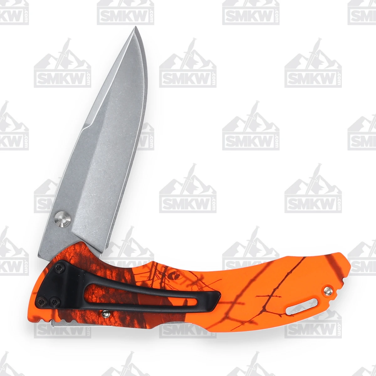 Buck 285 Bantam BLW Blaze Orange Mossy Oak Camo 3.13in Drop Point BU3895 View 5