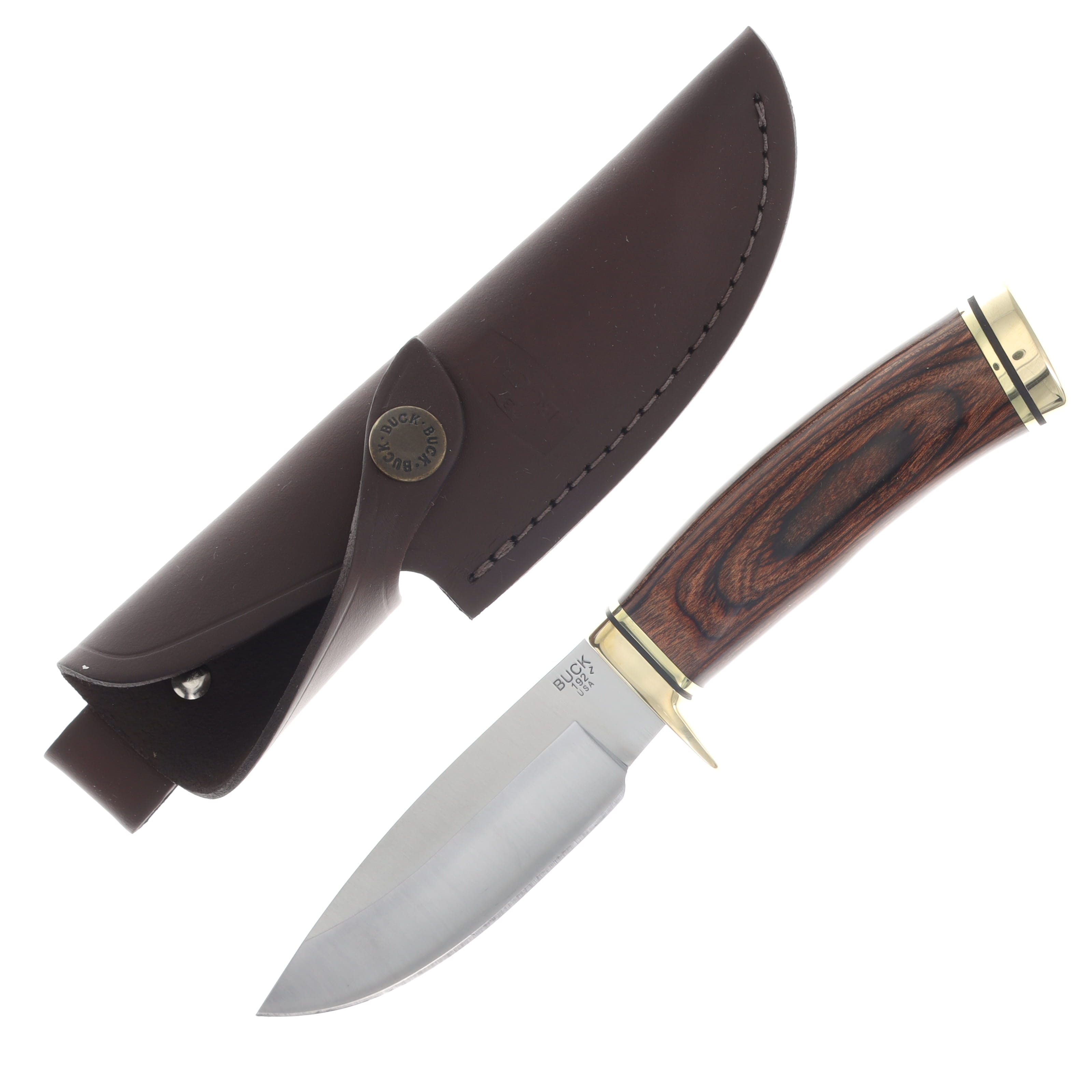 Buck 192 Vanguard Heritage Walnut 4.25in Drop Point Fixed Blade Knife BU1220 View 1