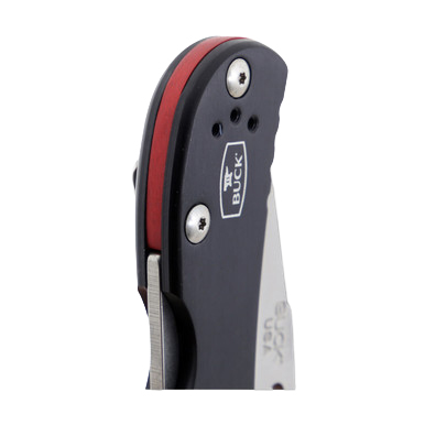 Buck 726 Mini SpitFire Black Folding Knife 2.75in Satin Drop Point Blade View 3