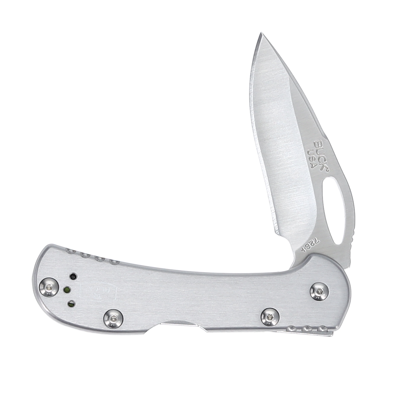 Buck 726 Mini SpitFire Folding Knife Gray 2.75in Plain Drop Point Blade BU7800 View 3