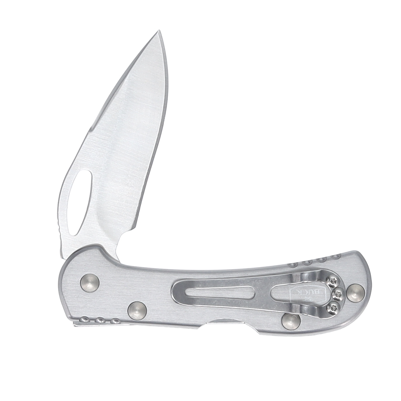 Buck 726 Mini SpitFire Folding Knife Gray 2.75in Plain Drop Point Blade BU7800 View 4