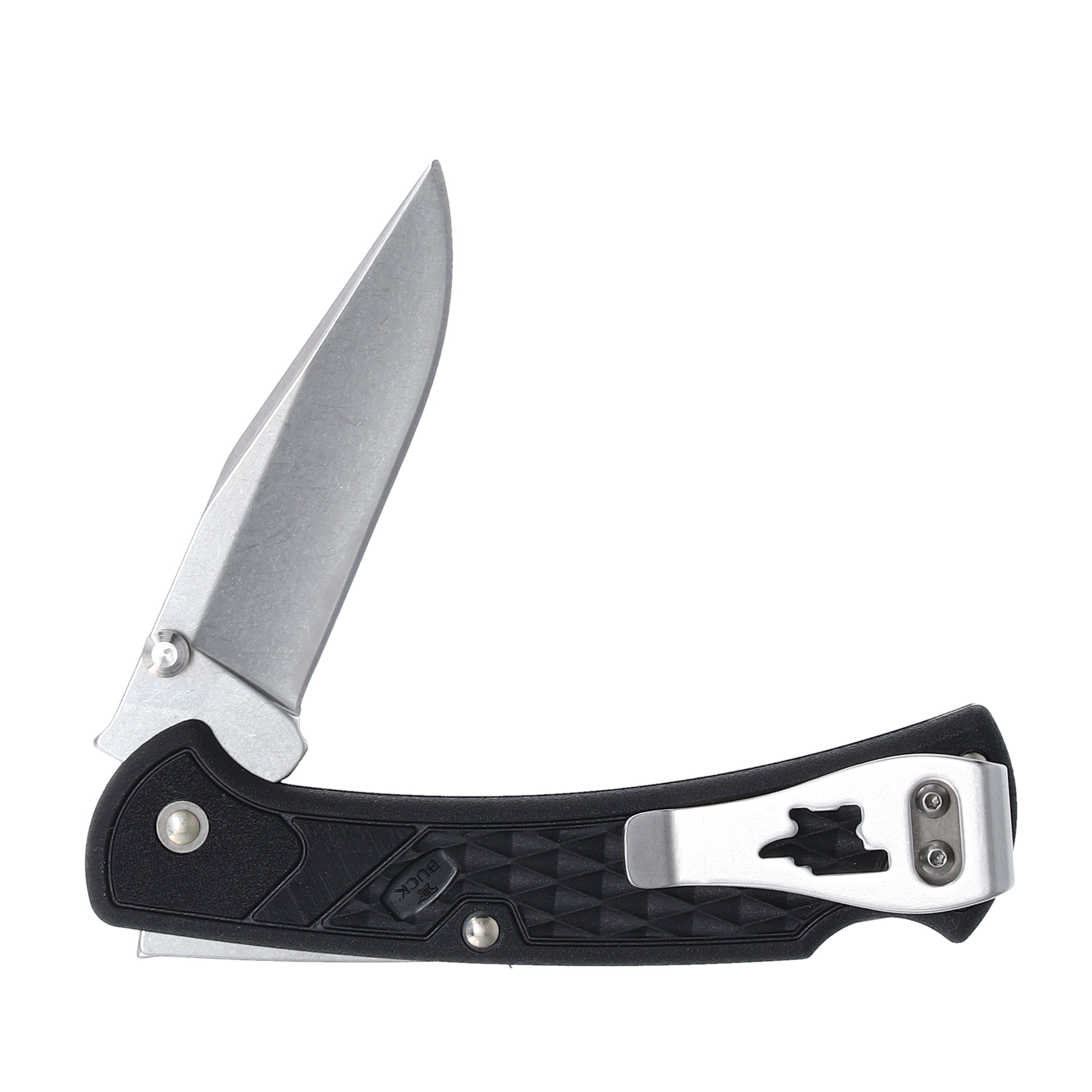 Buck 112 Slim Select Black Folding Knife 3in Plain Clip Point Blade BU11881 View 4