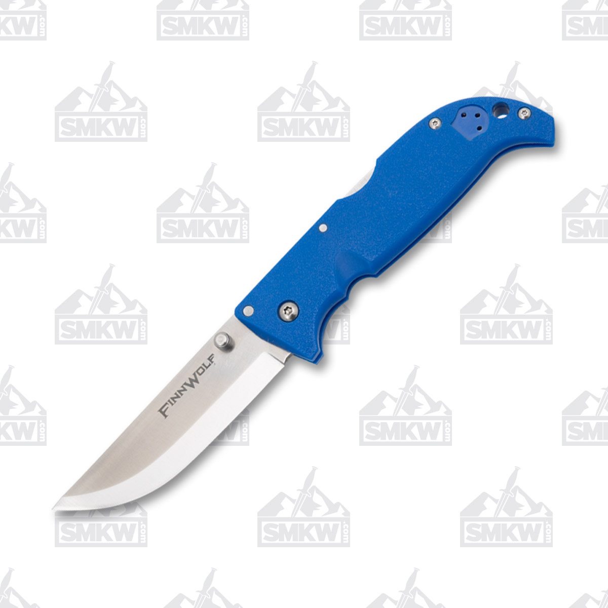 Cold Steel Finn Wolf Folding Knife Blue 3.5in Plain Straight Back CS20NPG View 2
