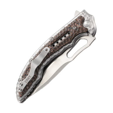 CRKT Fossil Folding Knife 3.96in Drop Point Satin Plain Blade CR5470 View 3