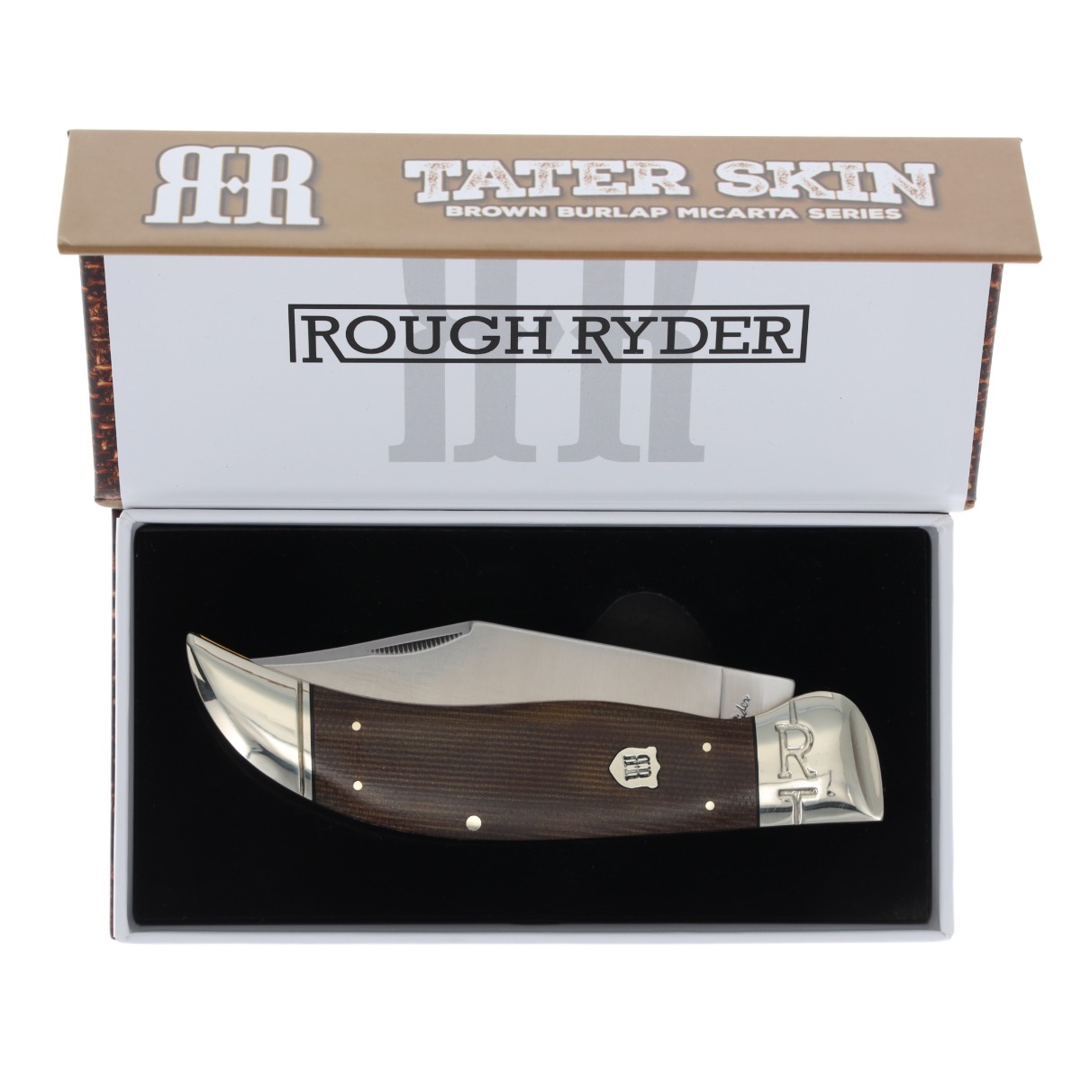 Rough Ryder Tater Skin Brown Burlap Deer Slayer Folding Knife RR2329 View 9