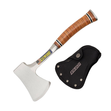 Estwing Sportsman Axe Leather Handle 3.25 Inch Stainless Steel Blade EW24A View 1