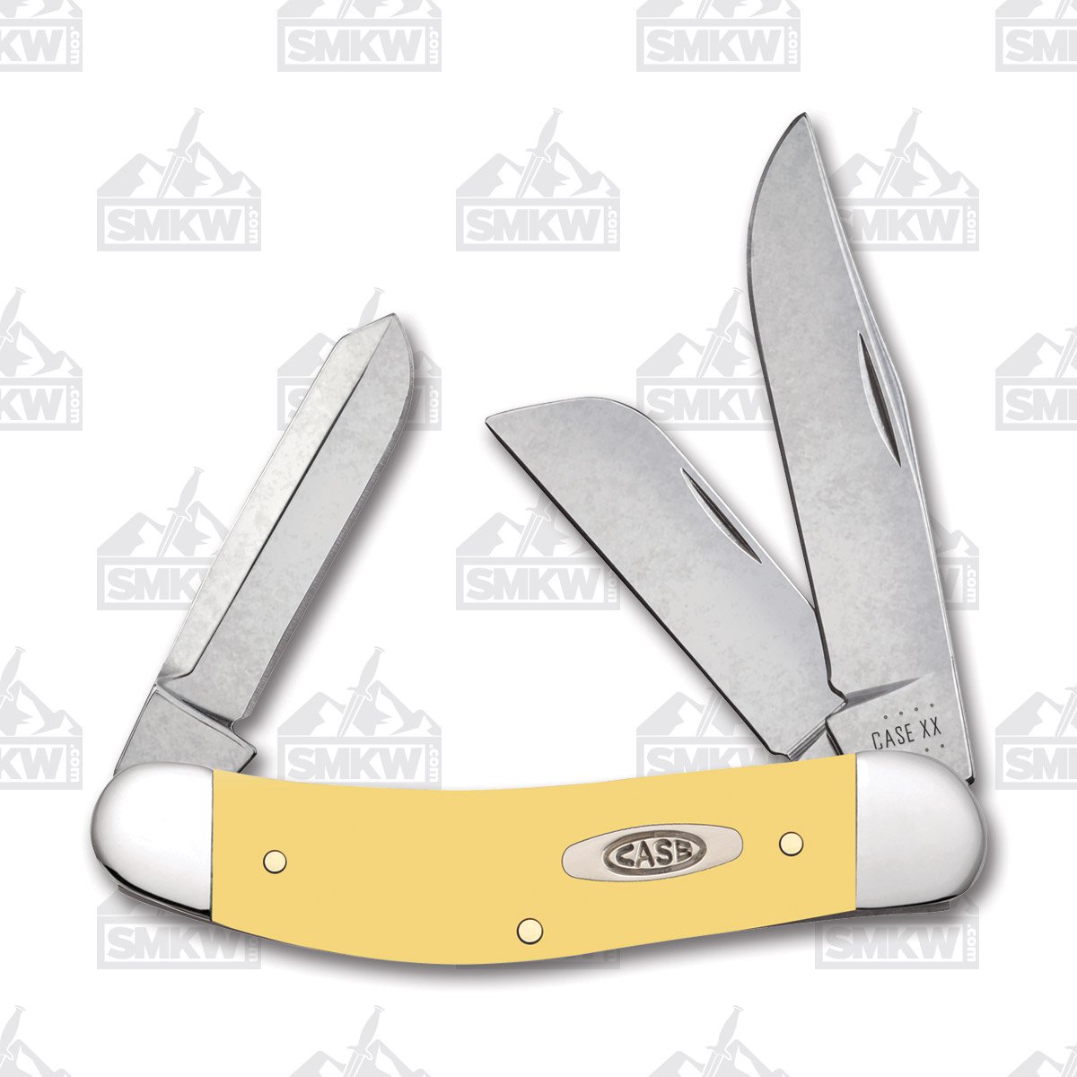 Case XX Yellow Synthetic Smooth Chrome Vanadium Sowbelly Folding Knife CA30118 View 1
