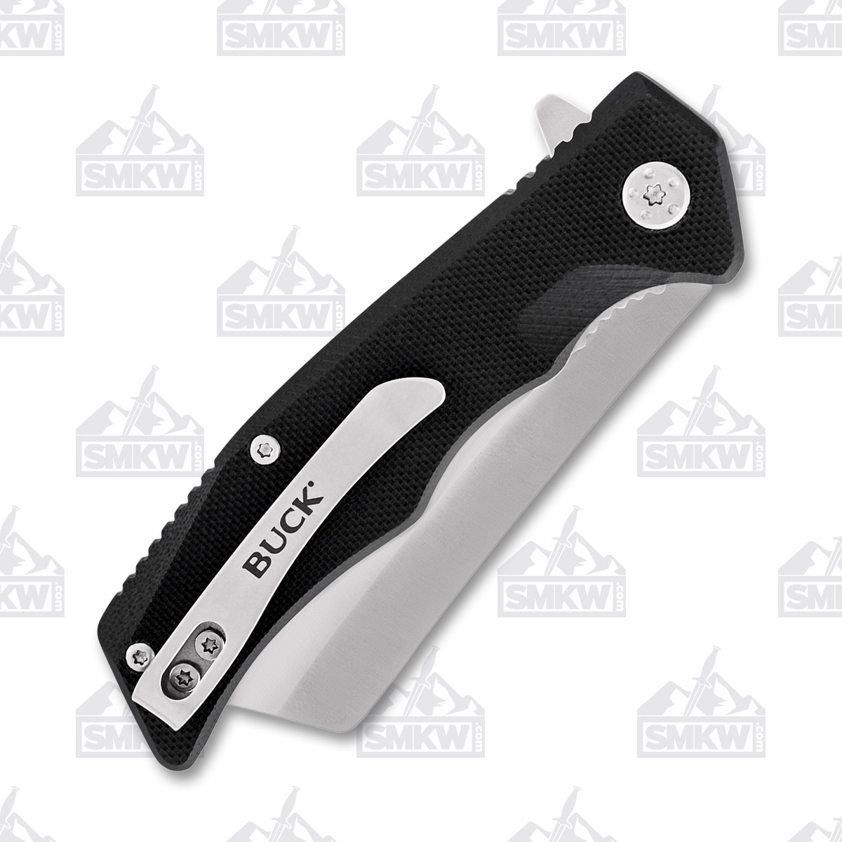 Buck 252 Trunk Linerlock Folding Knife Black G-10 BU13090 View 3