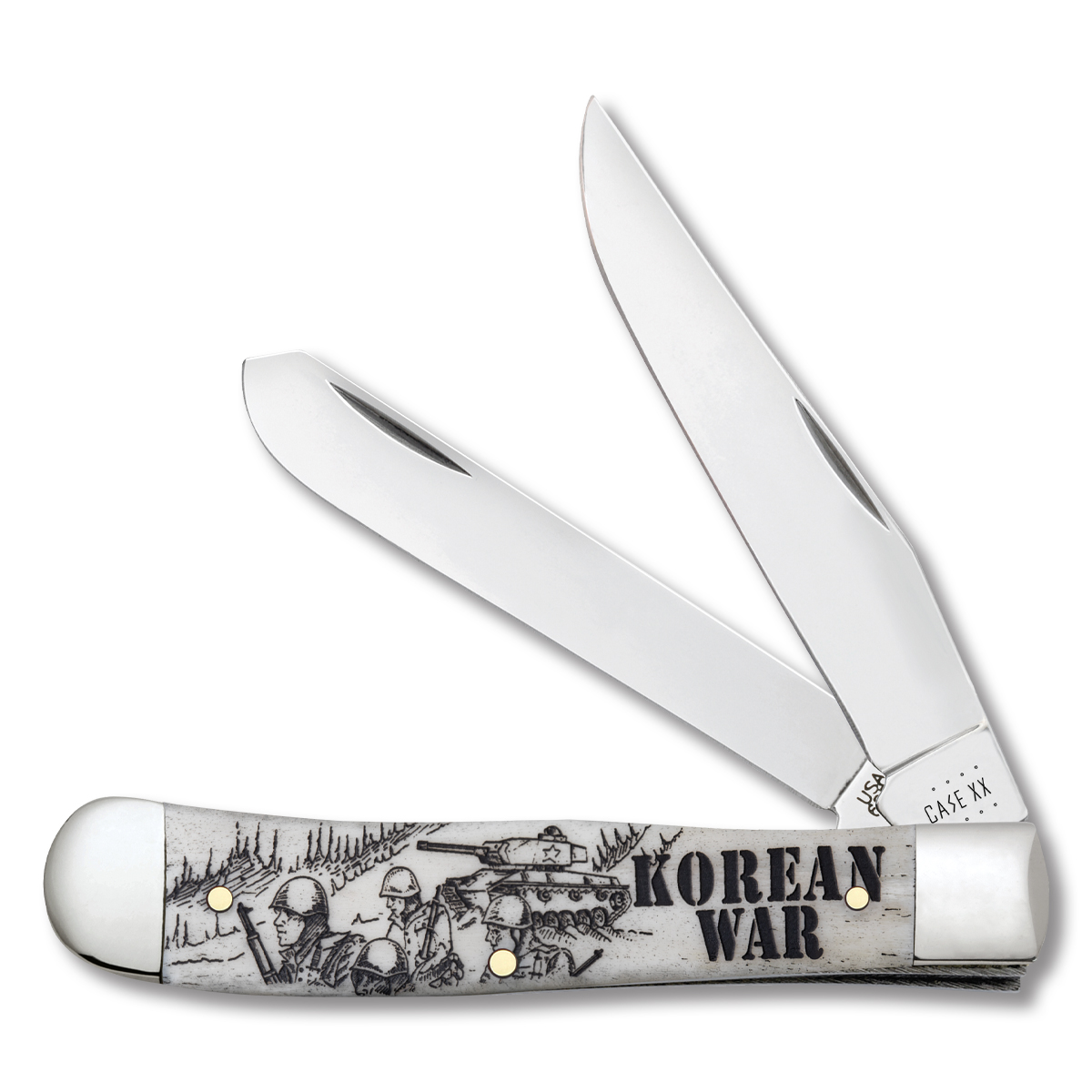 Case XX Korean War Smooth Bone Trapper Folding Knife CA50951 View 1