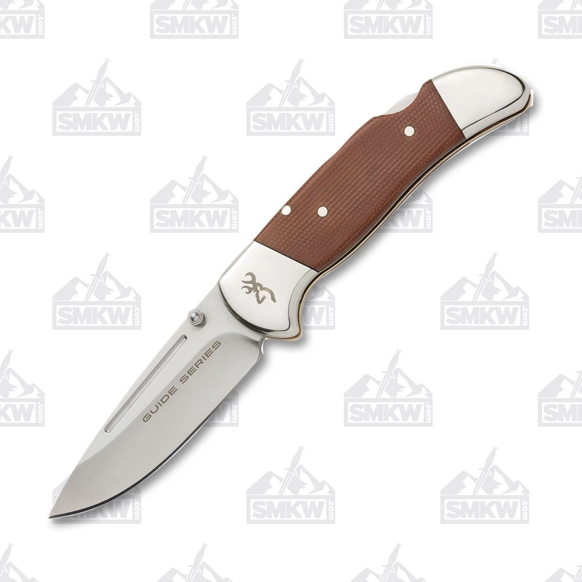 Browning Guide Series Lockback Folding Knife 3.37in Satin Drop Point BN3220453 View 1