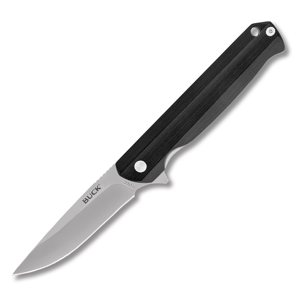 Buck Knives 251 Langford Folding Knife Black G10 3.37in Satin Drop Point BU13042 View 1