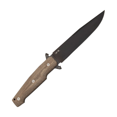 Viper Fate Fixed Blade Knife Black Aspis Blade/Green Micarta View 3