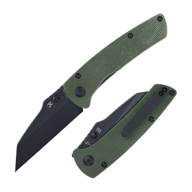 Kansept Knives Main Street Folding Knife Green Micarta 3.36in SW