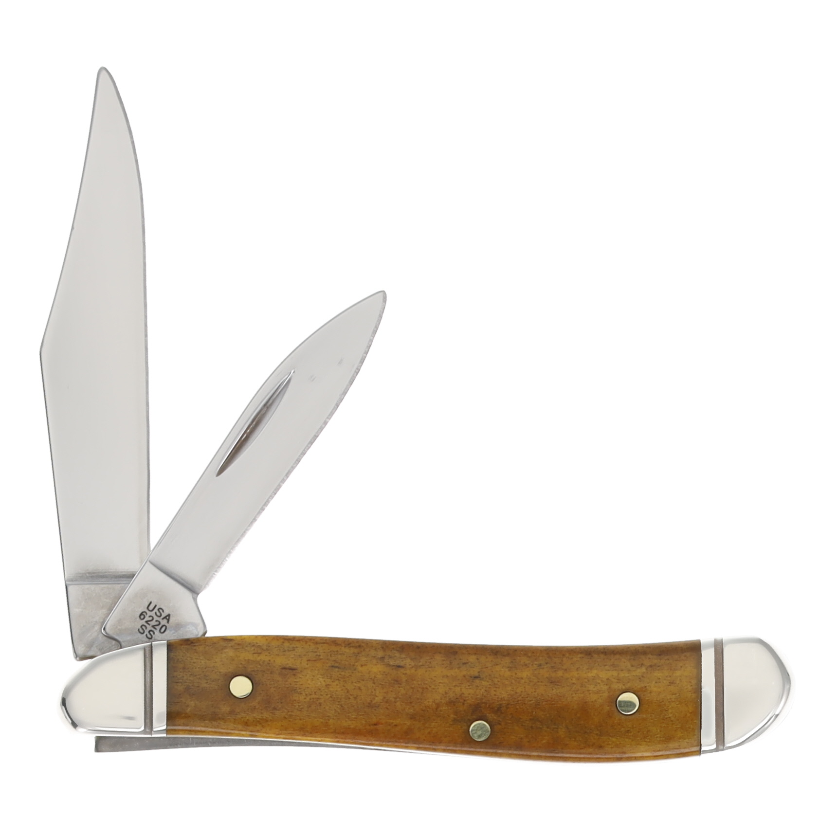 Case XX Peanut Folding Knife Antique Smooth Bone CA58201 View 2