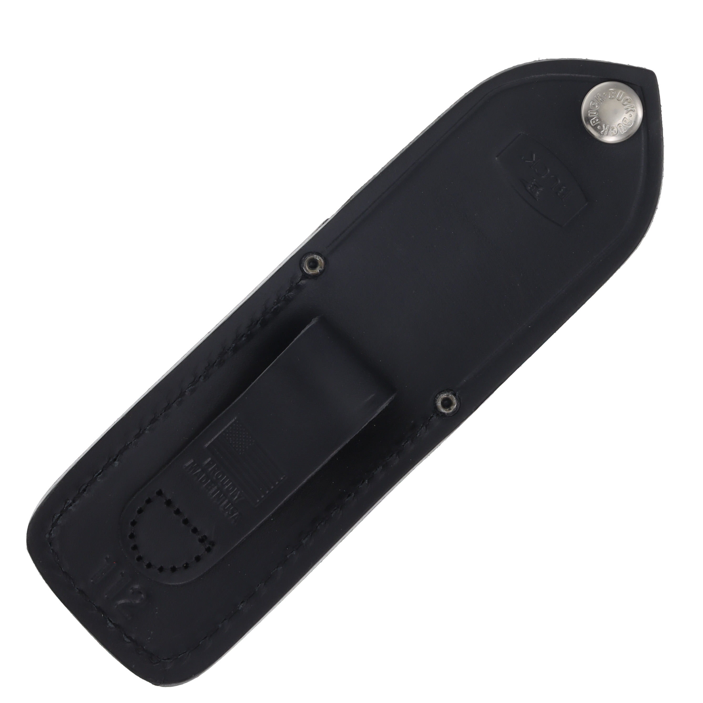 Buck USA-Made Black Leather Sheath for 112 Ranger Folder BU12965 View 3