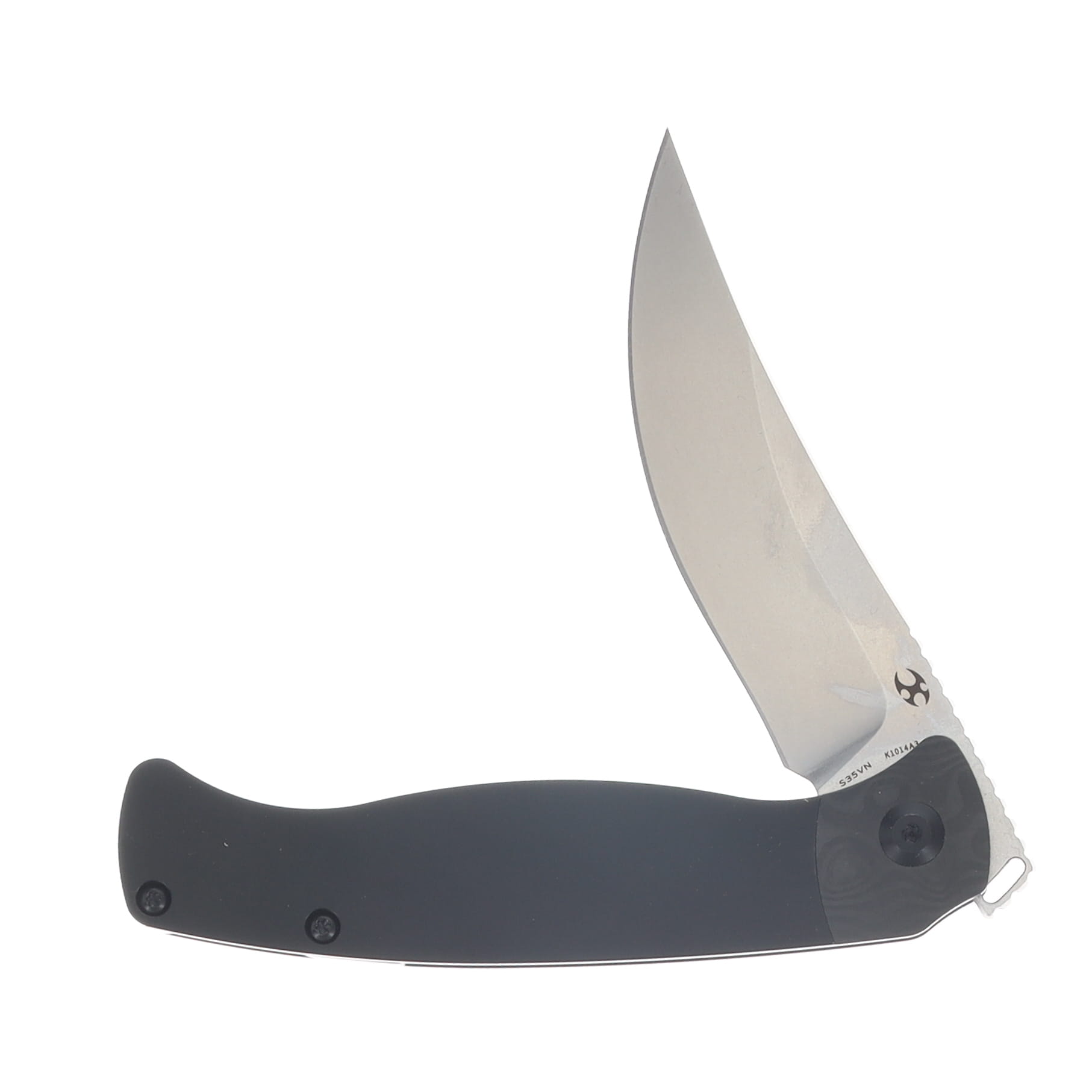 Kansept Knives Mujir Rose Pattern Carbon Fiber Titanium 3.3in SW Blade K1014A3 View 3