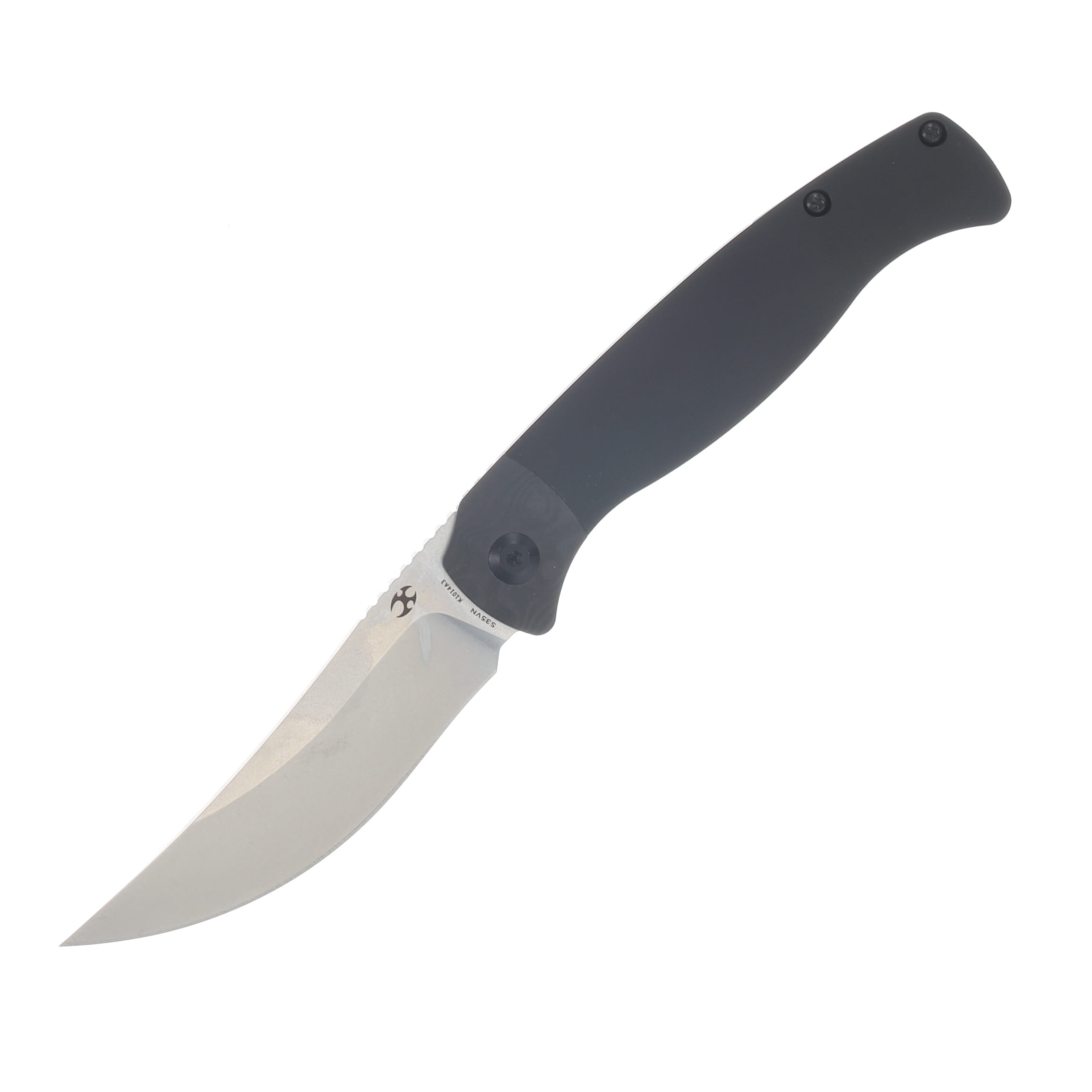 Kansept Knives Mujir Rose Pattern Carbon Fiber Titanium 3.3in SW Blade K1014A3 View 1