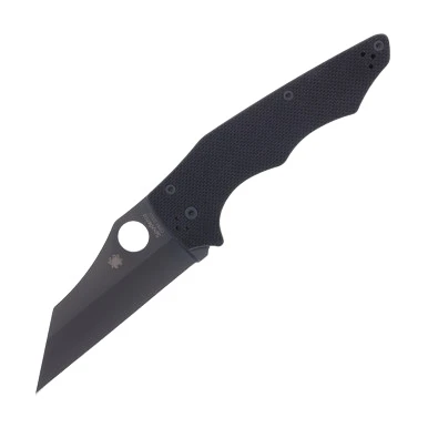 Spyderco Yojumbo Folding Knife G10 3.98in Black DLC Wharncliffe Blade SPC253GPBBK View 2