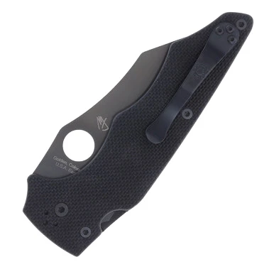 Spyderco Yojumbo Folding Knife G10 3.98in Black DLC Wharncliffe Blade SPC253GPBBK View 7