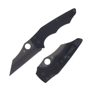 Spyderco Yojumbo Folding Knife G10 3.98in Black DLC Wharncliffe Blade SPC253GPBBK View 1