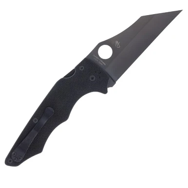 Spyderco Yojumbo Folding Knife G10 3.98in Black DLC Wharncliffe Blade SPC253GPBBK View 3