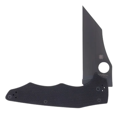 Spyderco Yojumbo Folding Knife G10 3.98in Black DLC Wharncliffe Blade SPC253GPBBK View 4