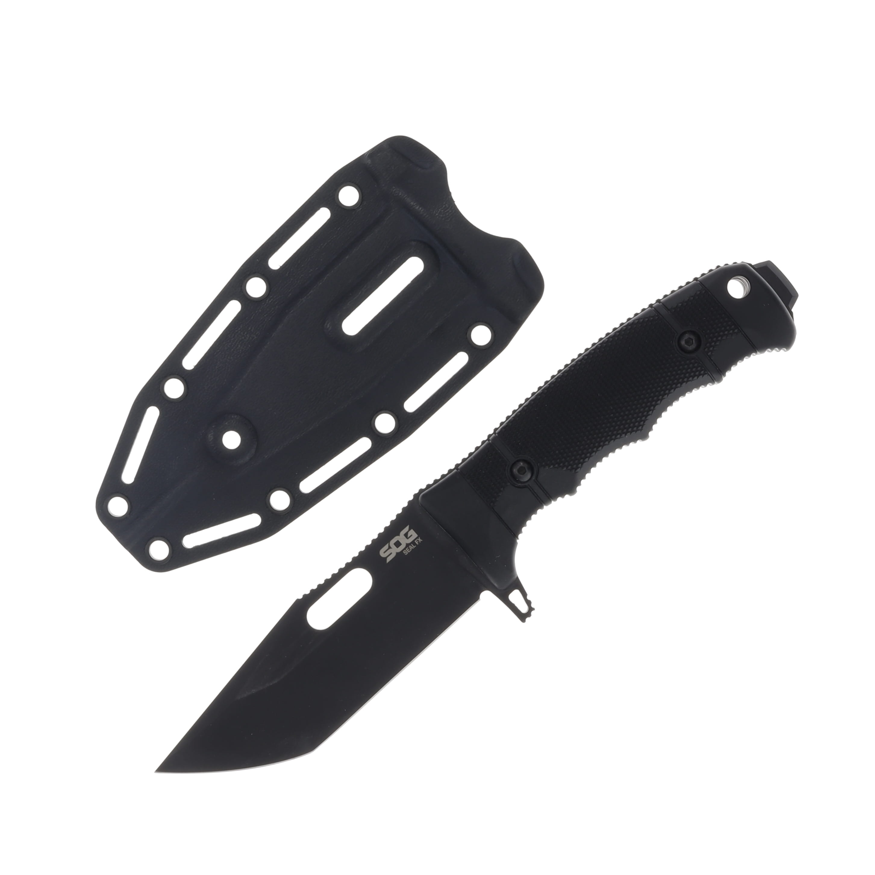 SOG Knives Seal FX Fixed Blade Knife 4.3in Black Plain Tanto 17210257 View 1