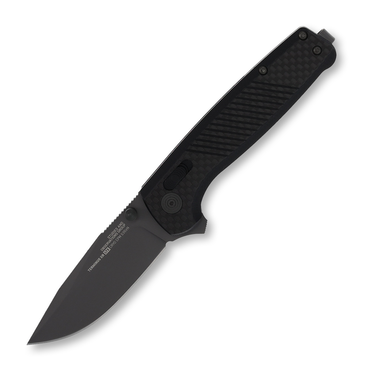 SOG Terminus XR LTE Folding Knife 2.95 Inch Plain Gray TiNi Clip Point TM1032BX View 2