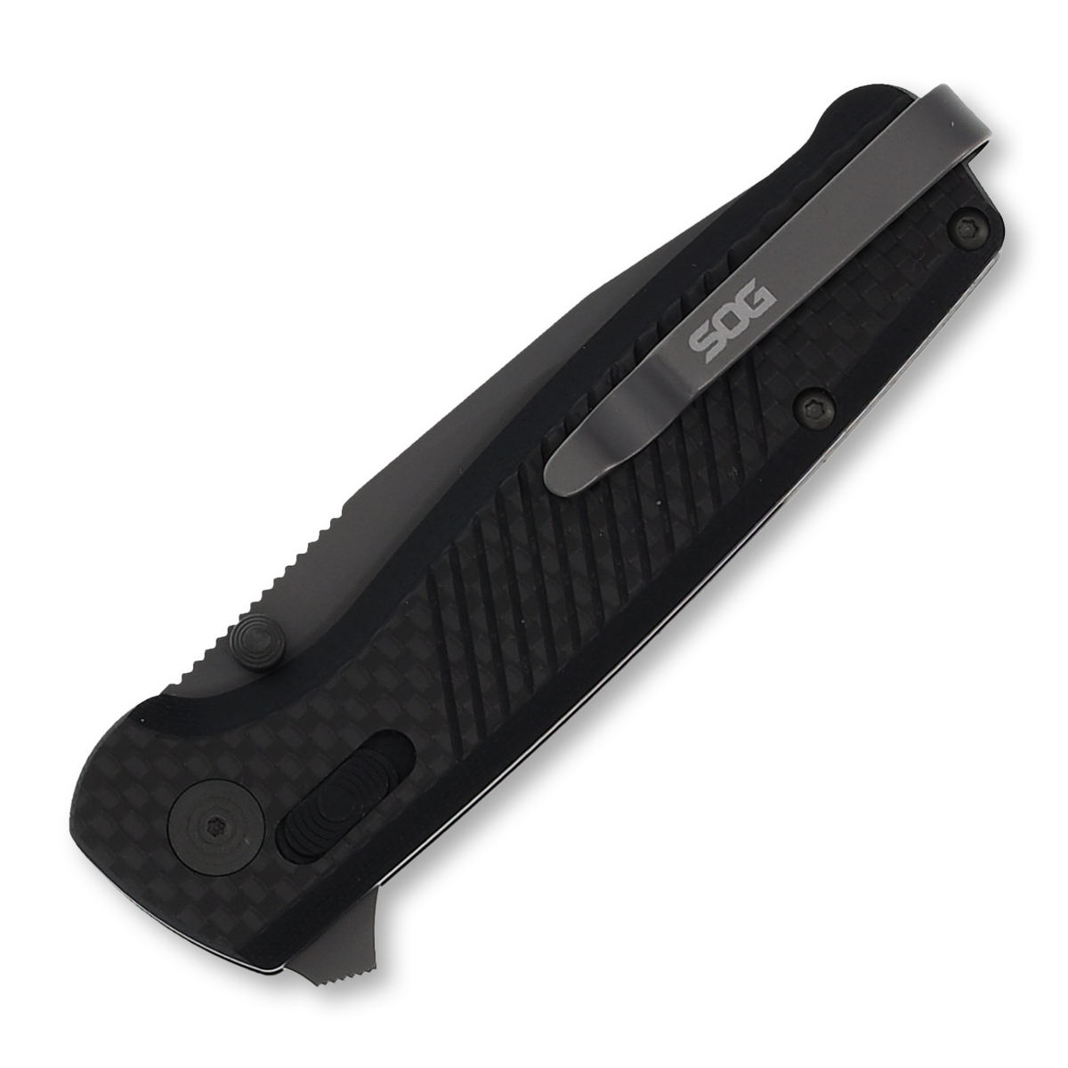 SOG Terminus XR LTE Folding Knife 2.95 Inch Plain Gray TiNi Clip Point TM1032BX View 3