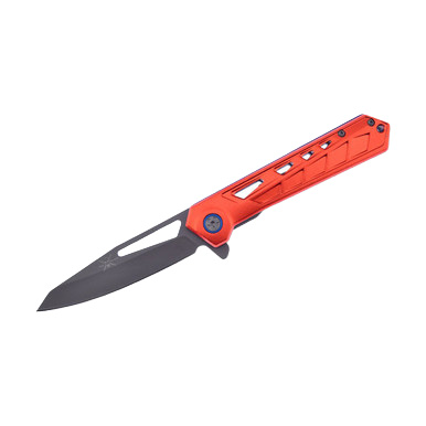 Tac Xtreme Striker Orange 3in Plain Black Modified Clip Point View 1
