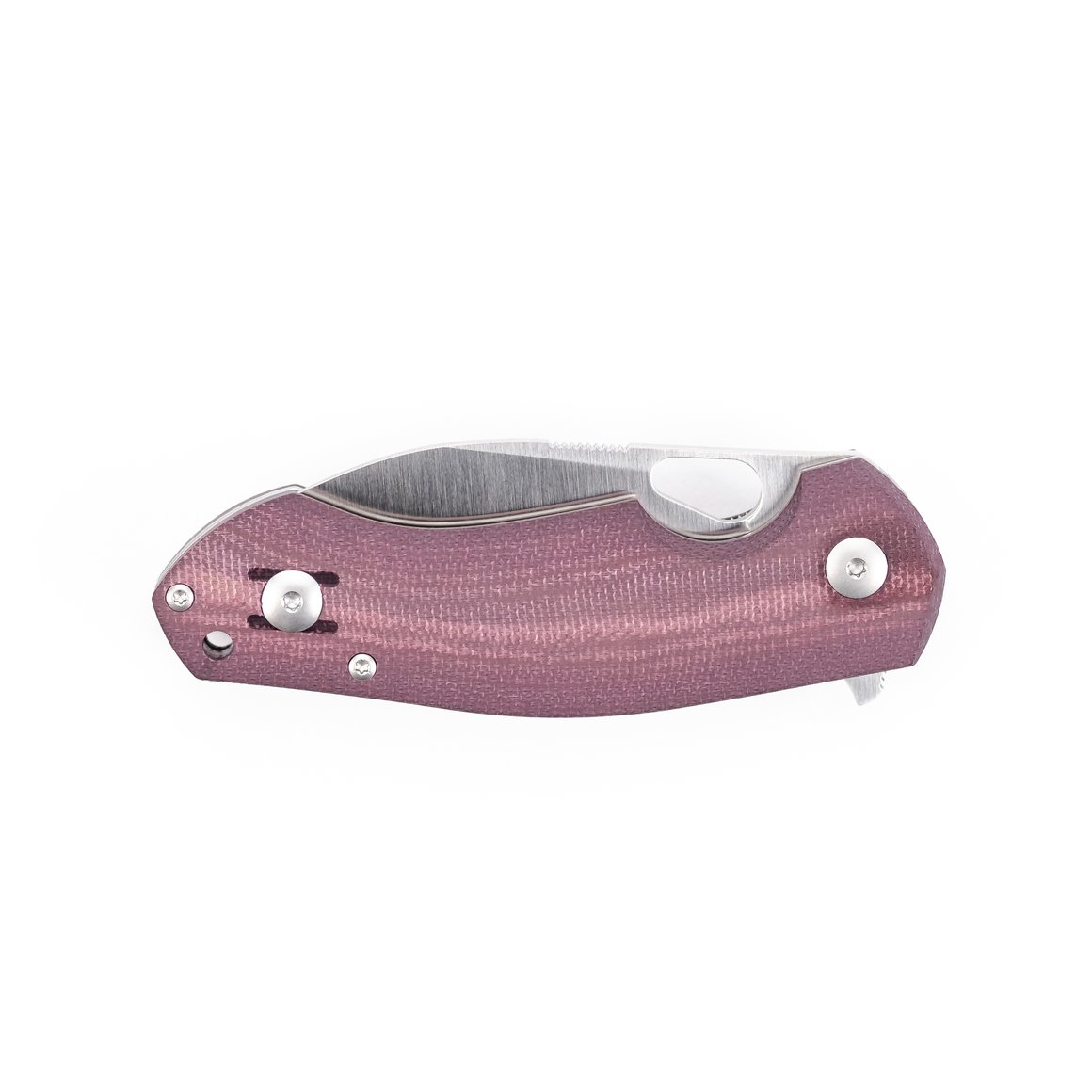 GiantMouse ACE Biblio Linerlock Folding Knife Satin M390/Burgundy Canvas Micarta GMACEBIBLIOB View 4