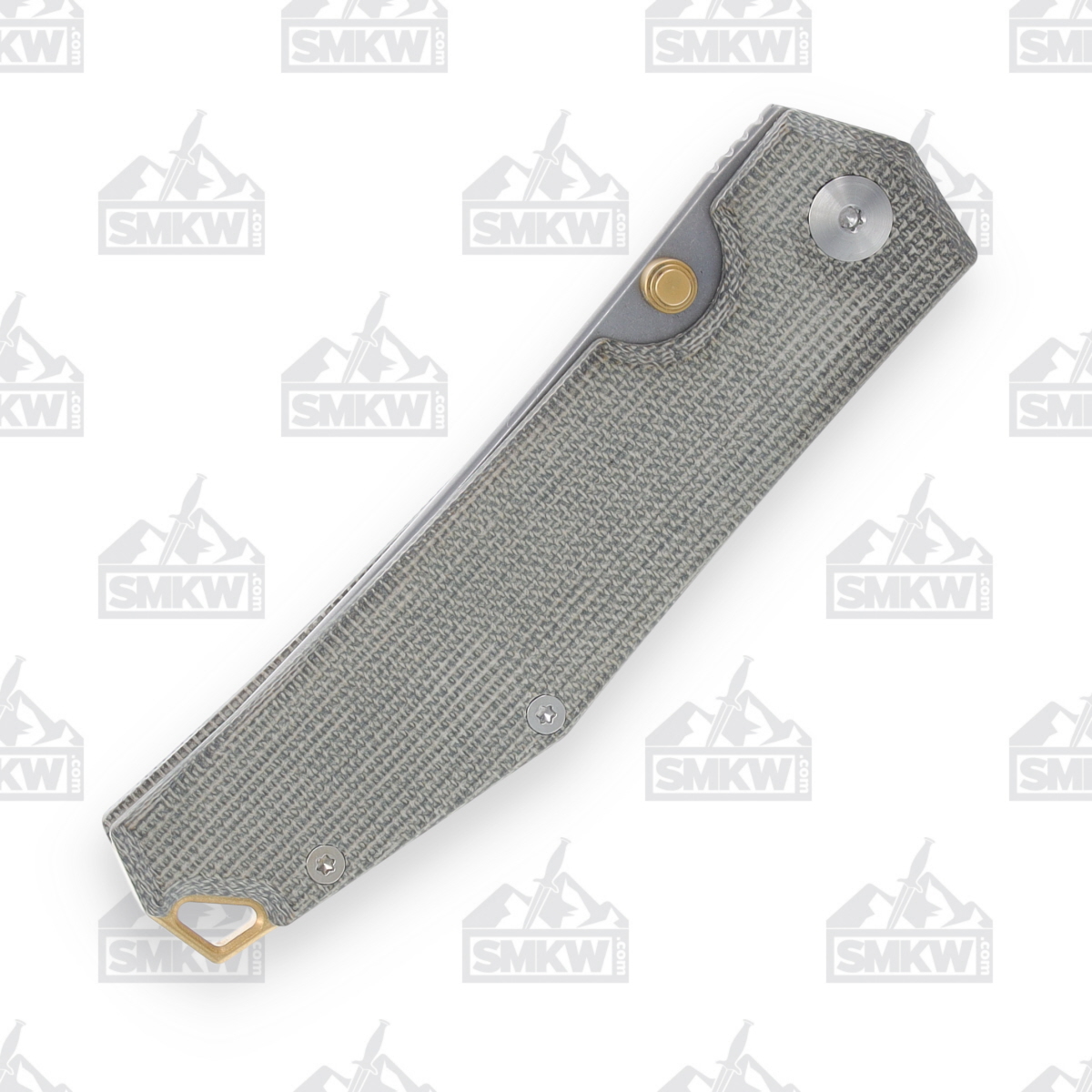GiantMouse ACE Clyde Linerlock Folding Knife Stonewash Elmax/Green Micarta GMACECLYDEGC View 6