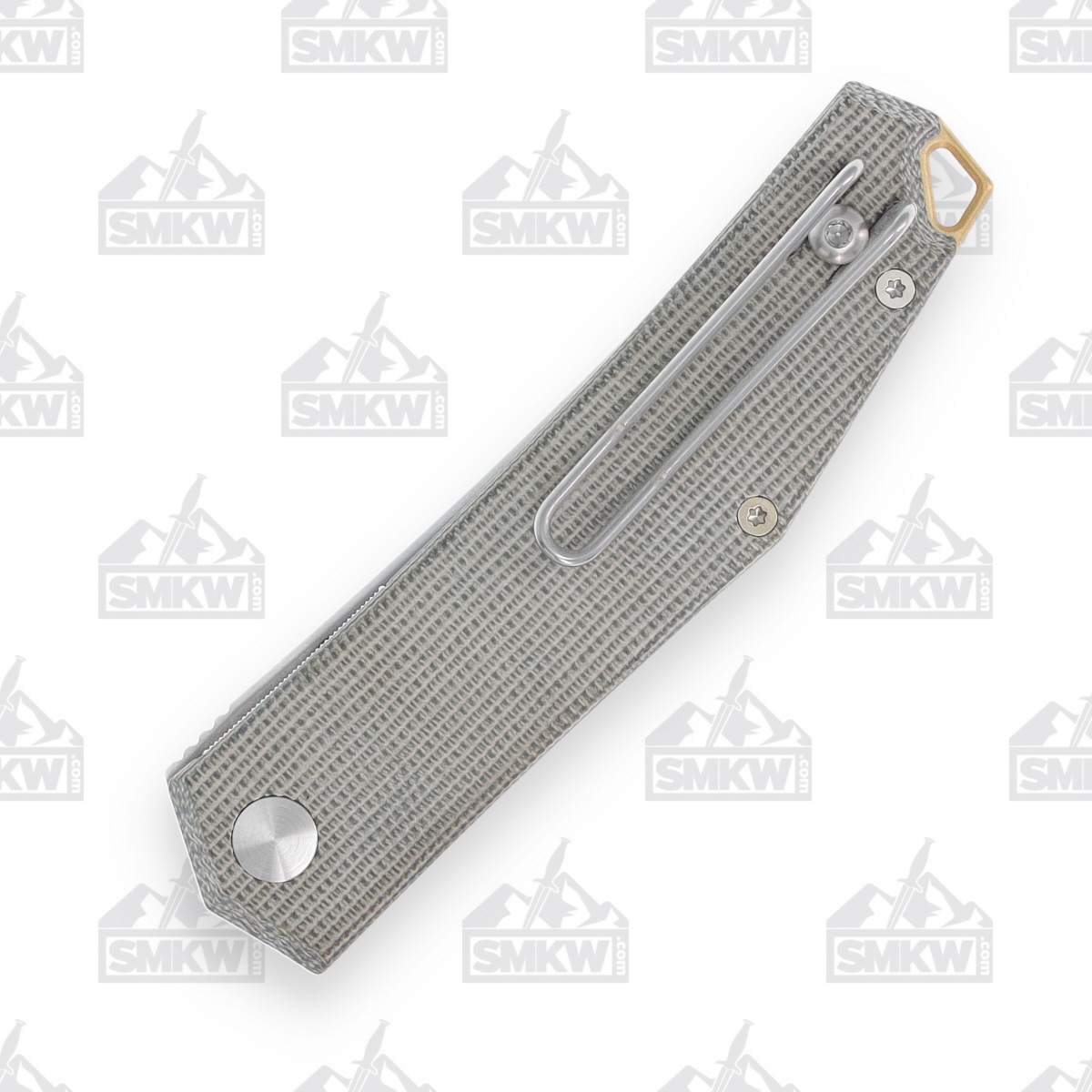 GiantMouse ACE Clyde Linerlock Folding Knife Stonewash Elmax/Green Micarta GMACECLYDEGC View 7