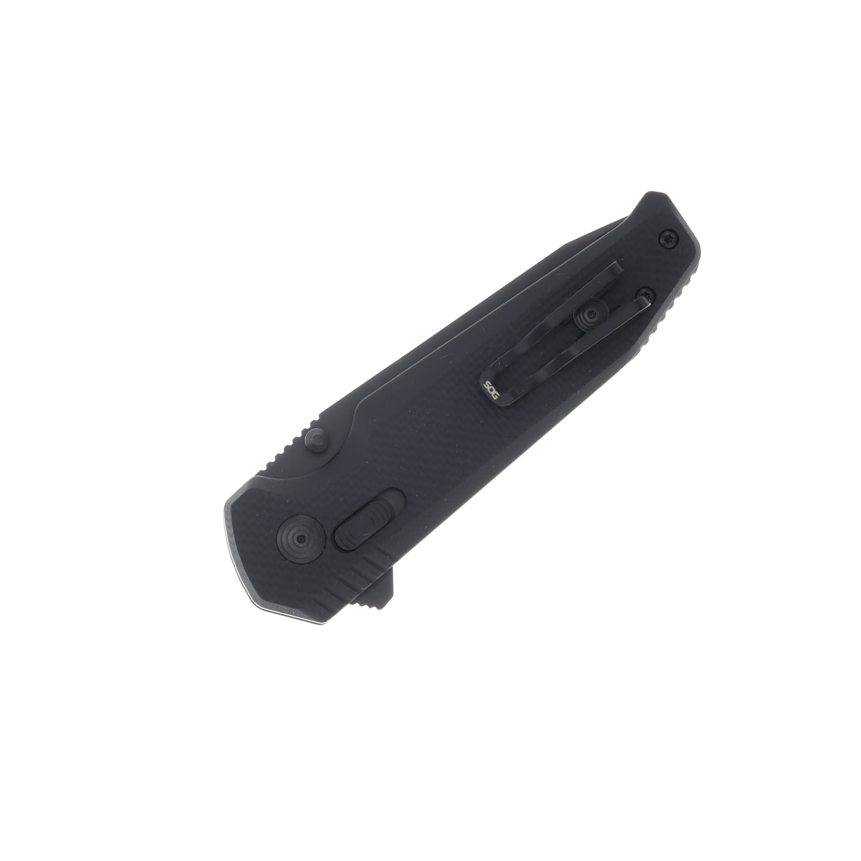SOG Vision XR Folding Knife 3.36 Inch Plain Black TiNi Tanto 12570157 View 2