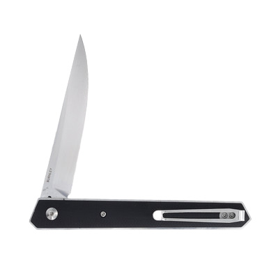 Boker Plus Kwaiken Air G-10 Black 3.54in Satin Trailing Point Blade View 6