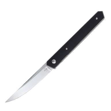 Boker Plus Kwaiken Air G-10 Black 3.54in Satin Trailing Point Blade View 1