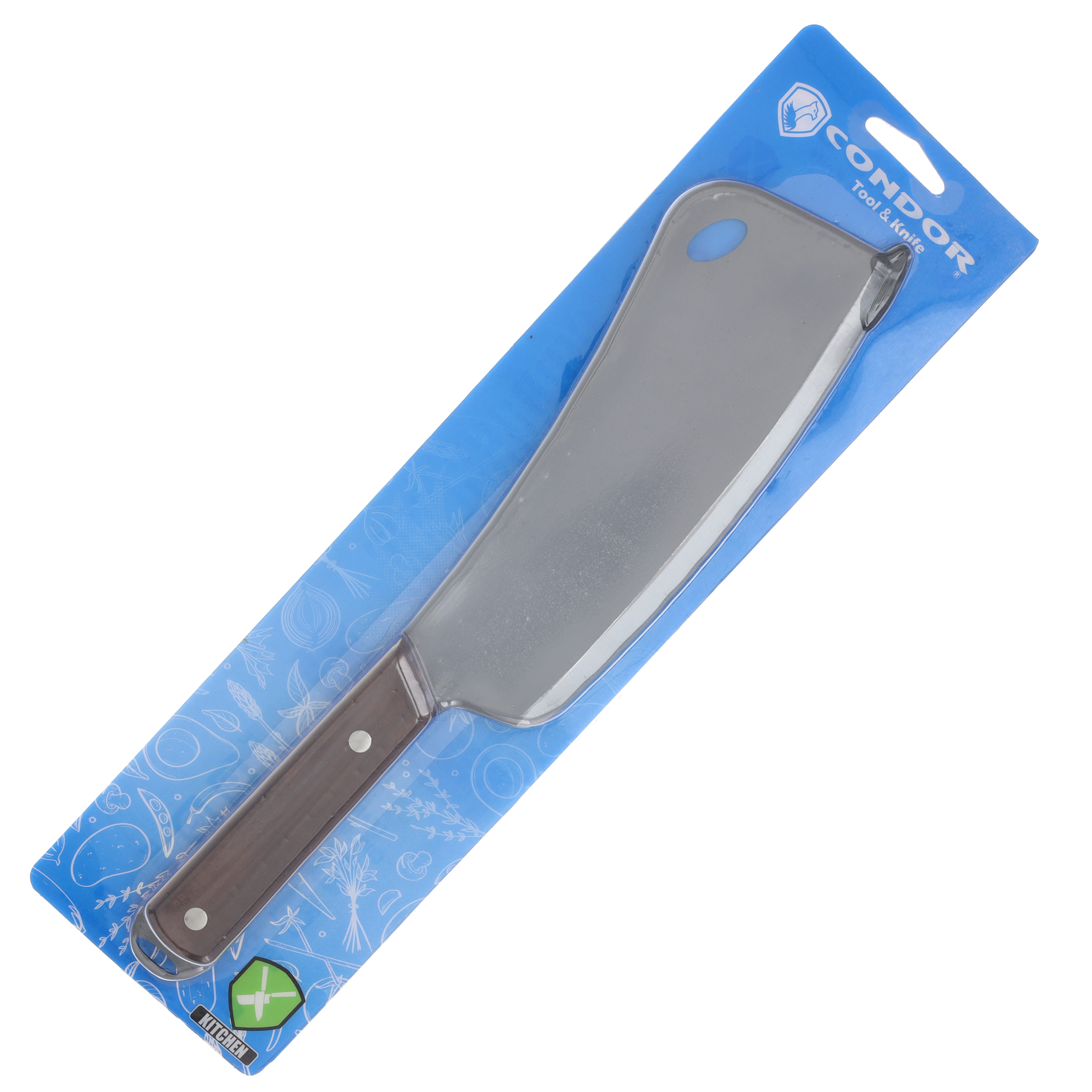 Condor Tool & Knife Condor Cleaver Walnut 7.17in Bead Blasted Plain Blade CTK65006 View 5