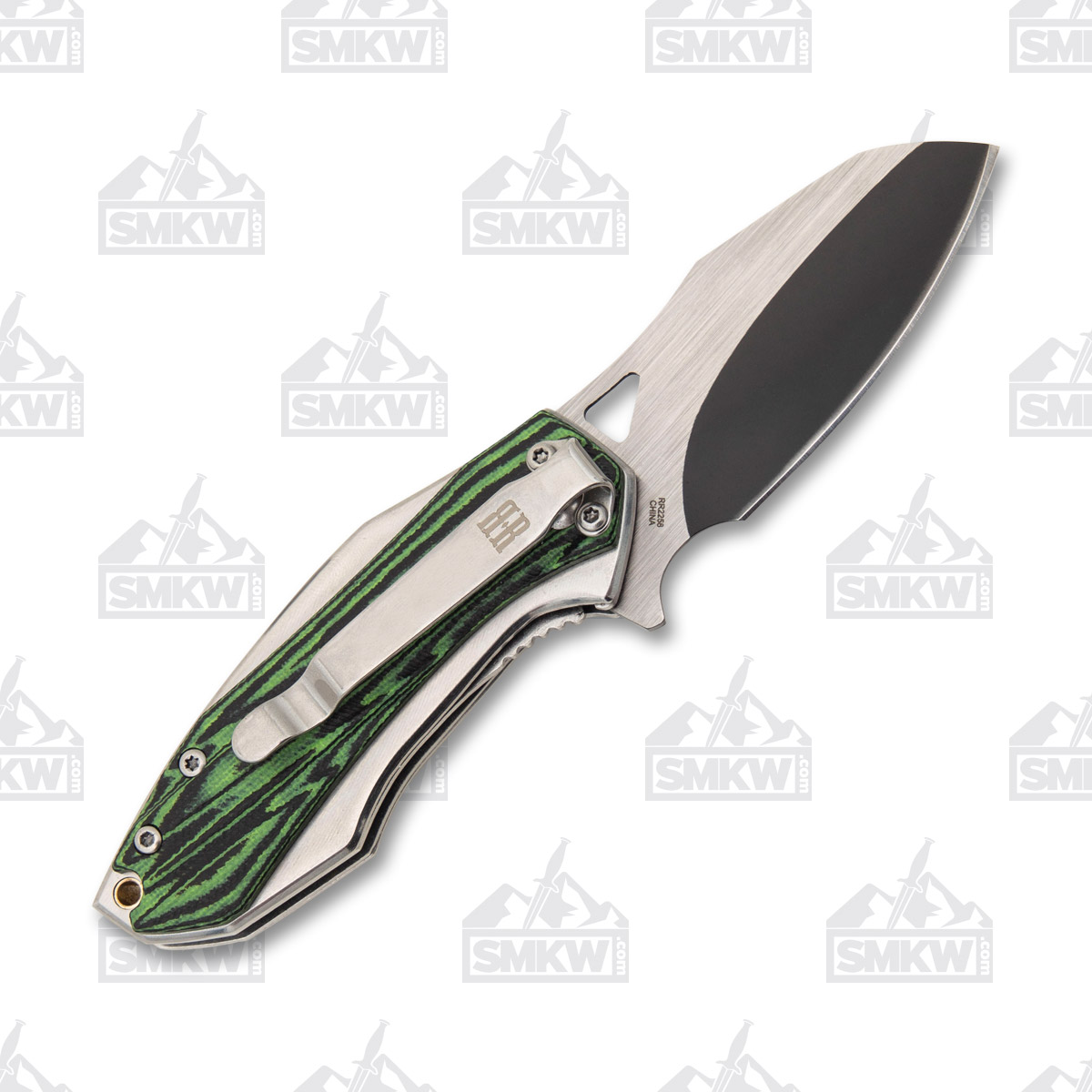 Rough Ryder Bullfrog Linerlock Folding Knife Green/Black G-10 RR2258 View 3
