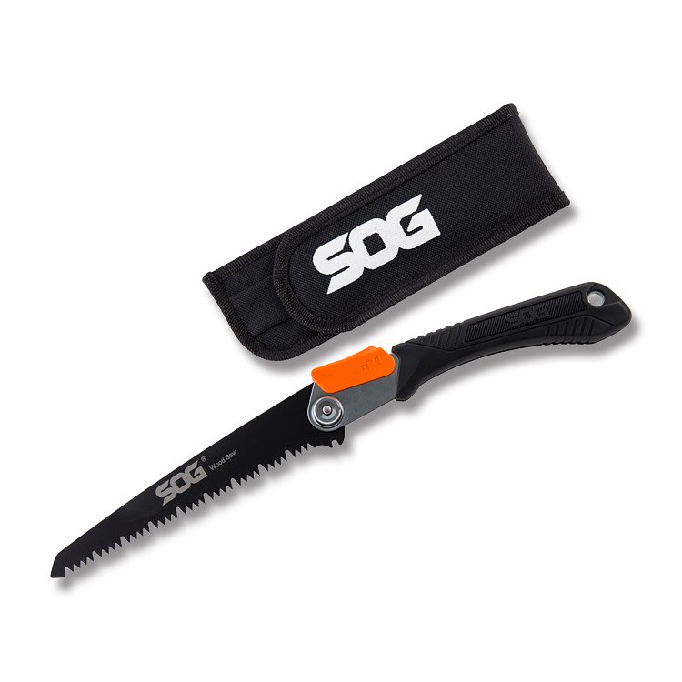 SOG Knives Folding Wood Saw Black 8.25in High Carbon Saw Blade SOGF10N View 1