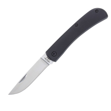 Bear & Son Small Farmhand Aluminum 2.75 Inch Plain Satin Drop Point BR137 View 2