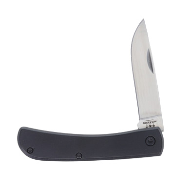 Bear & Son Small Farmhand Aluminum 2.75 Inch Plain Satin Drop Point BR137 View 3