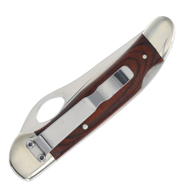 Bear & Son Locking Cowhand Folding Knife Satin Carbon Steel/Rosewood BR2150LR View 3