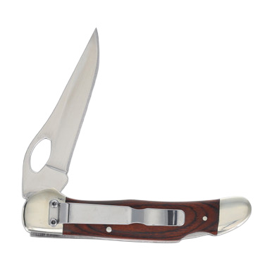 Bear & Son Locking Cowhand Folding Knife Satin Carbon Steel/Rosewood BR2150LR View 2