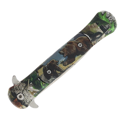 Frost Cutlery Assisted Opening Elite Wildlife Bear Dagger Knife View 5