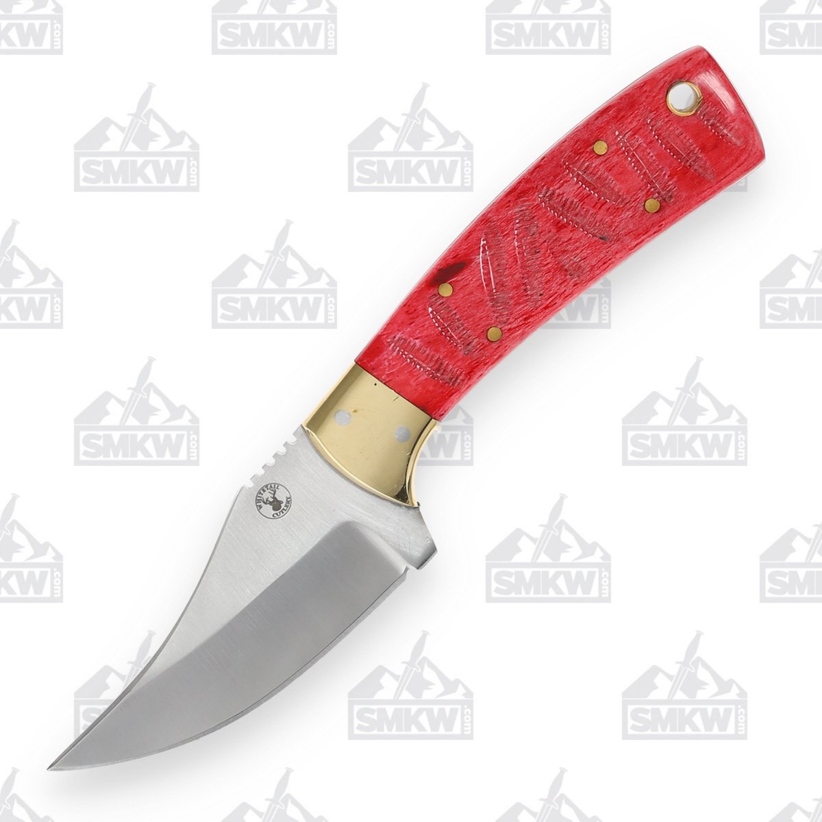 Frost Whitetail Red Jigged Bone Skinner Fixed Blade Knife FRWT1104R View 1