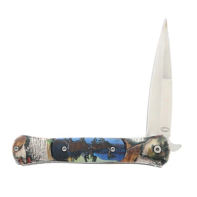 Frost Cutlery Assisted Opening Elite Wildlife Deer Dagger Knife View 3