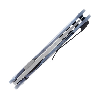 Kansept Convict Blue Titanium Folding Knife 3.25in Sheepsfoot Blade View 9