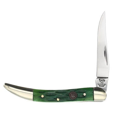 Hen & Rooster Toothpick Folding Knife Green Pickbone View 1