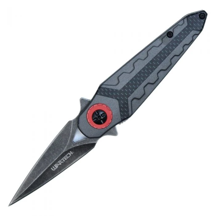 Wartech 7.25" Assisted Black Folding Knife NTPWT379BK View 1