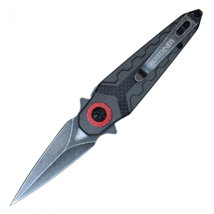 Wartech 7.25" Assisted Black Folding Knife NTPWT379BK View 2